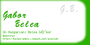 gabor belea business card